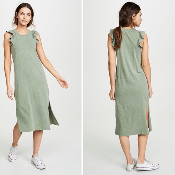 Anthropologie/ Sundry ruffled tank midi dress - Picture 14 of 14